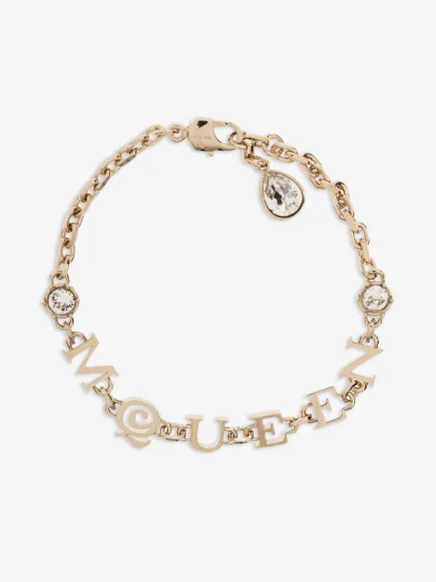 Alexander McQueen logo charm bracelet
