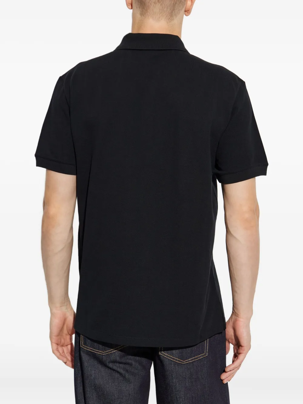 Alexander McQueen Katoenen poloshirt met geborduurd logo Zwart