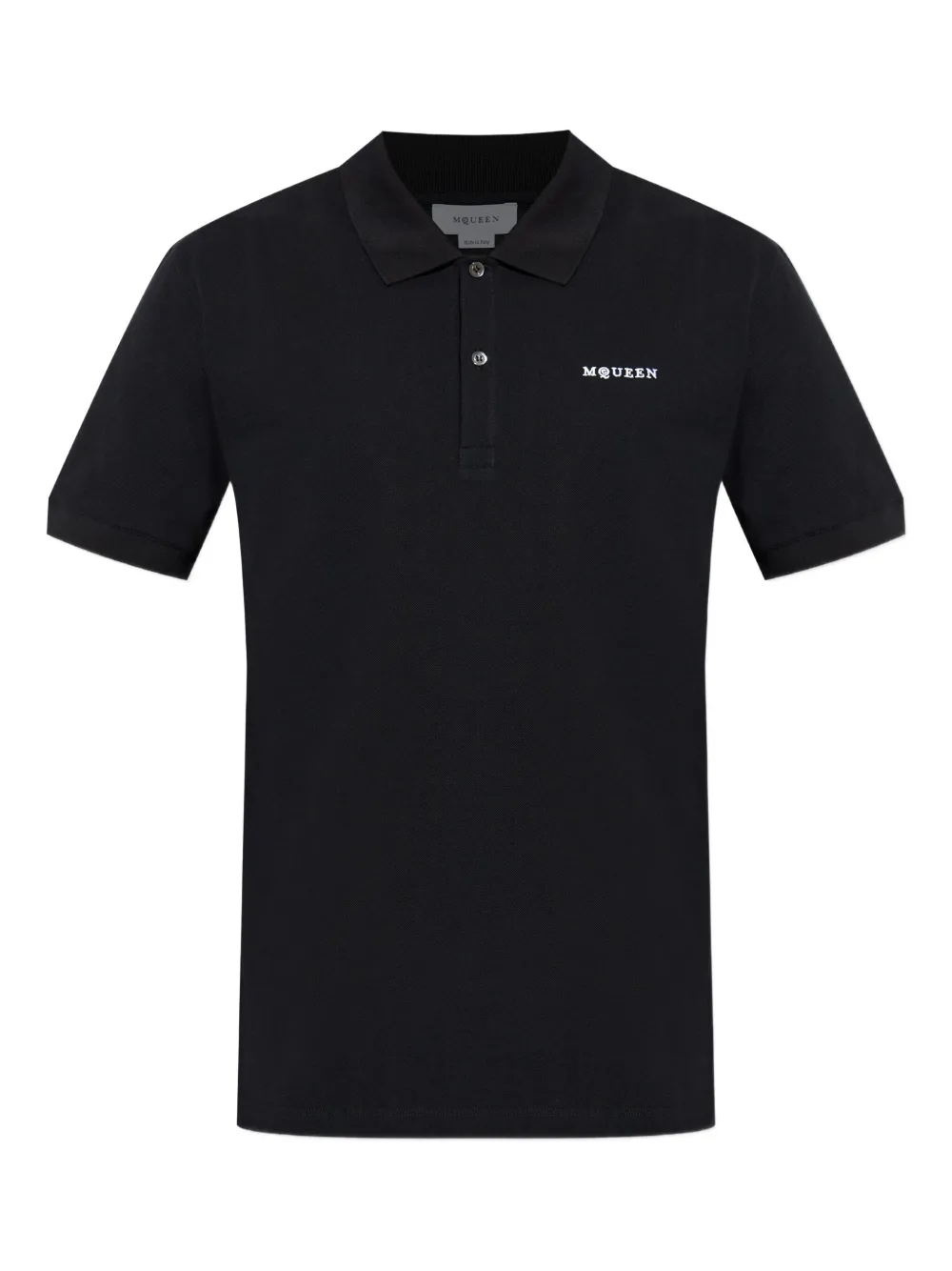 Alexander McQueen Katoenen poloshirt met geborduurd logo Zwart