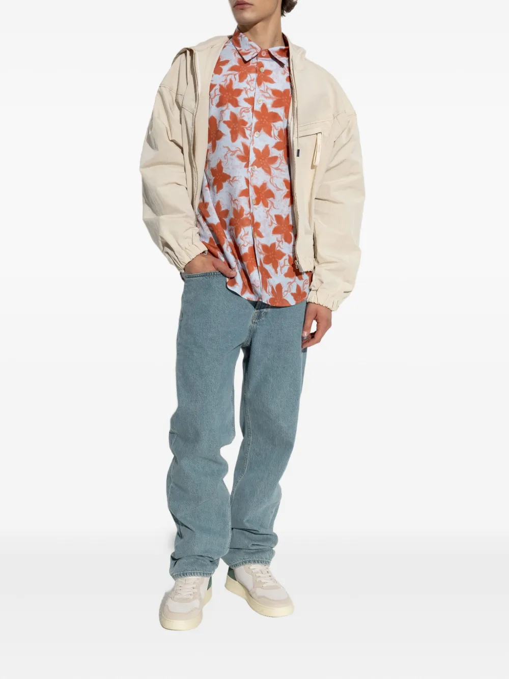 PS Paul Smith Overhemd met bloemenprint Blauw