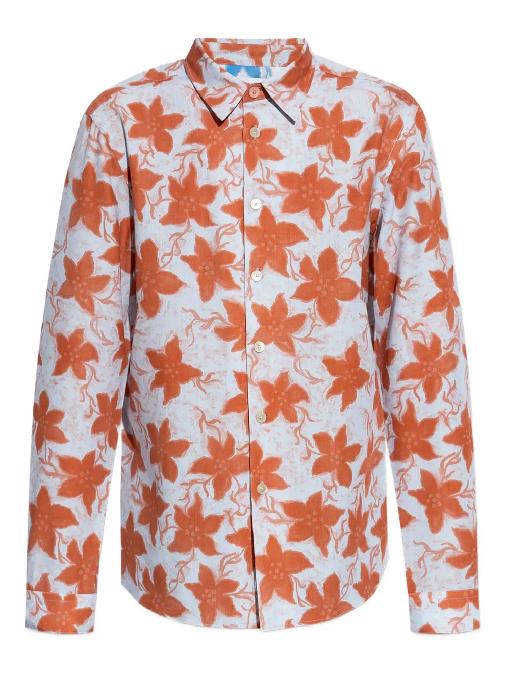 PS Paul Smith floral-print button-up shirt - ブルー PS Paul Smith floral-print button-up shirt - ブルー