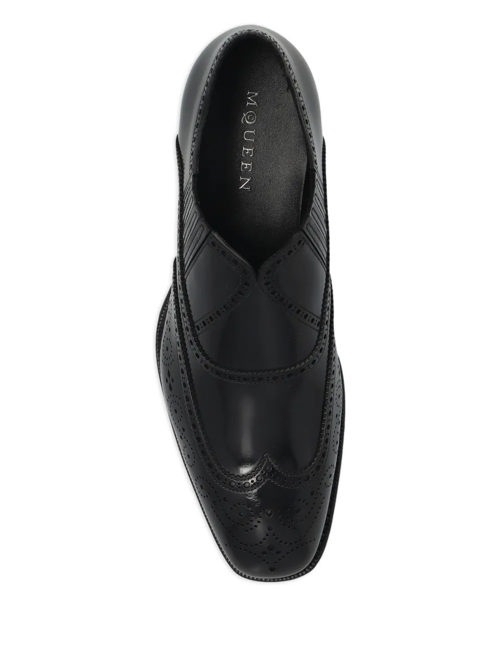 Alexander McQueen Leren loafers Zwart