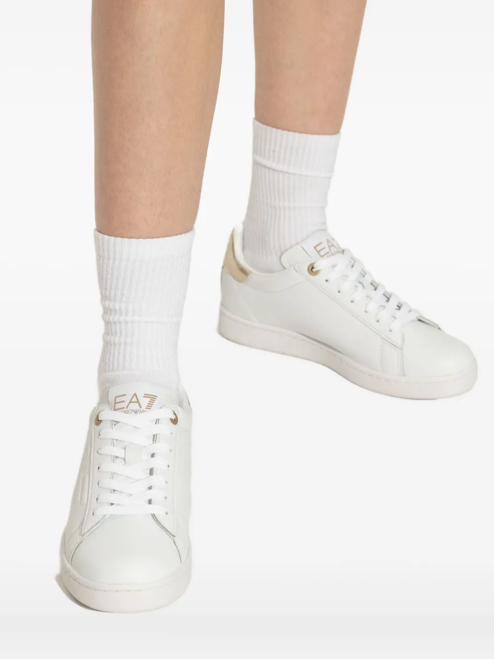 Ea7 Emporio Armani Leren sneakers Wit