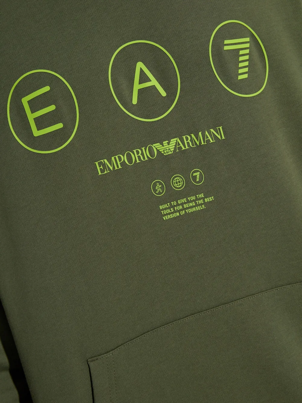 Ea7 Emporio Armani Hoodie met logoprint Groen