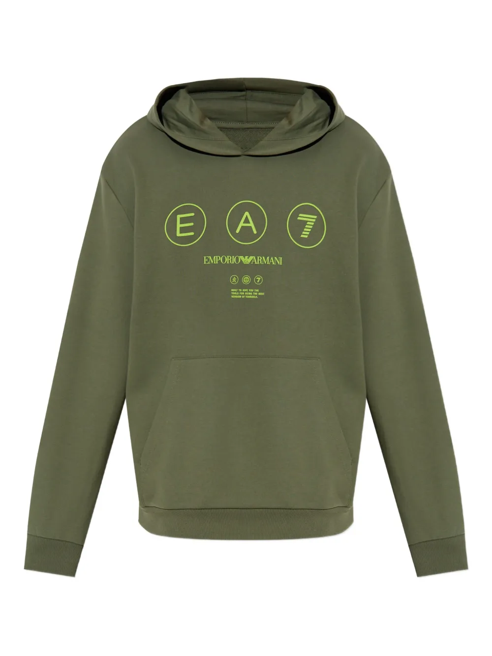 Ea7 Emporio Armani Hoodie met logoprint Groen