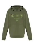 Ea7 Emporio Armani logo-print hoodie - Green