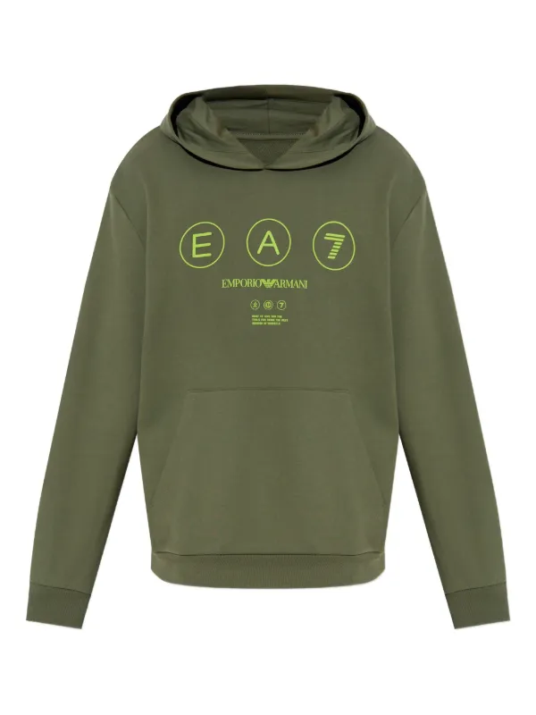 【EA7】ロゴ スウェットパーカー ‐Green *送料込 Ea7 Emporio Armani ロゴ パーカー | グリーン | FARFETCH JP