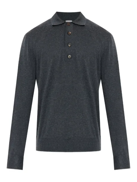 Eleventy long-sleeve polo shirt