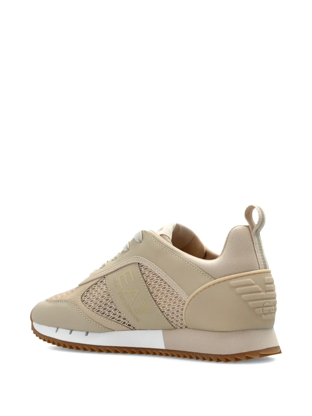 Ea7 Emporio Armani Leren sneakers Beige