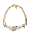 Alexander McQueen crystal-embellished bracelet - Gold