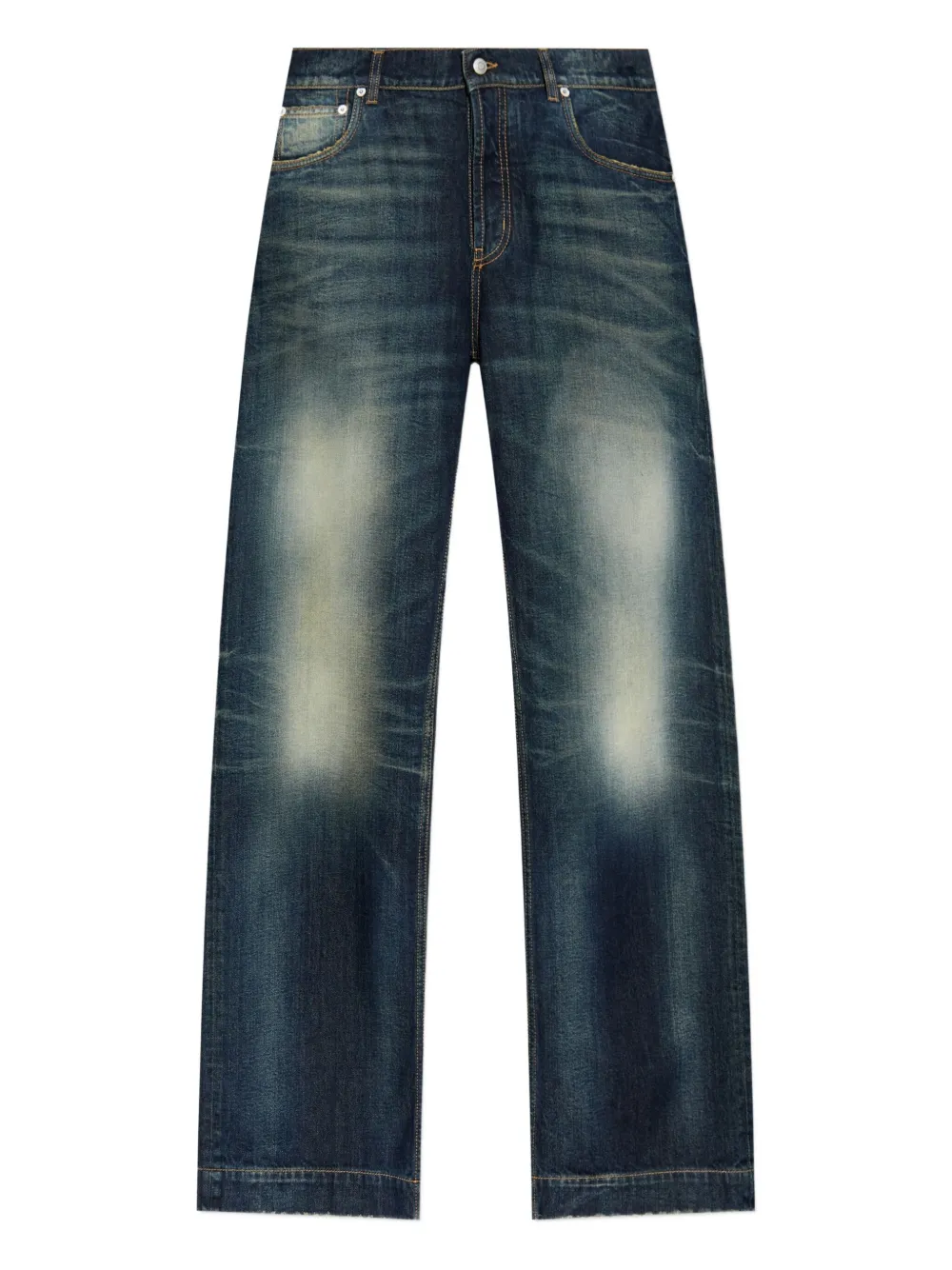 Alexander McQueen Jeans met vervaagd effect Blauw