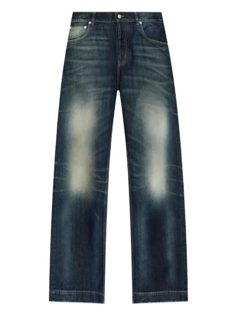 Alexander McQueen faded jeans