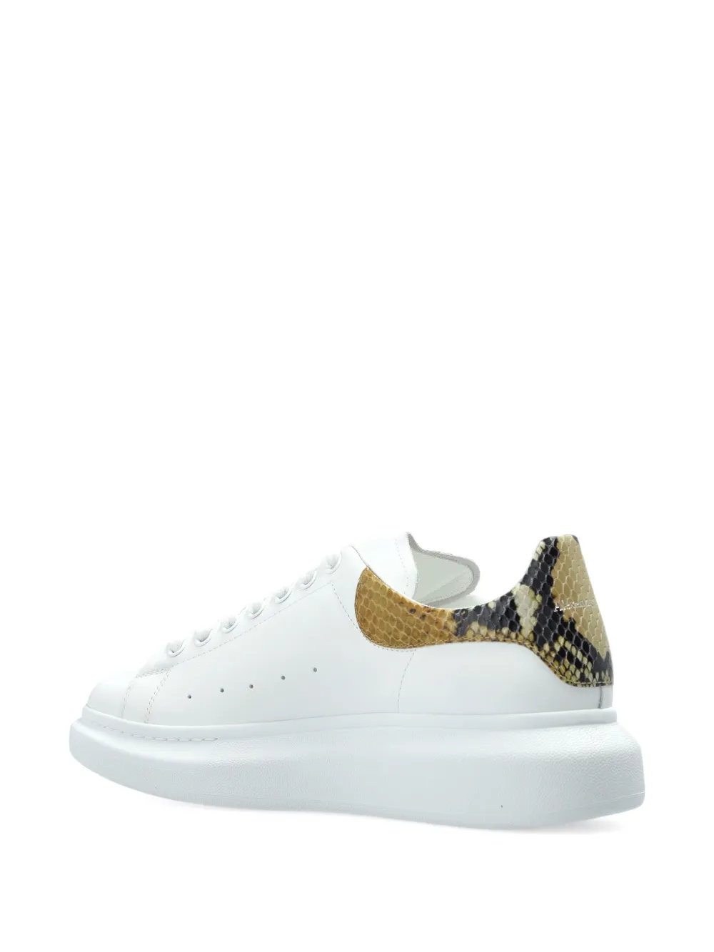 Alexander McQueen Sneakers verfraaid met slang Wit