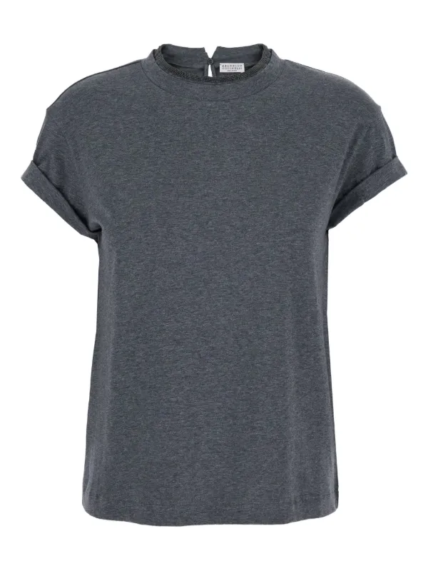 Tシャツ・カットソー Brunello Cucinelli Cotton T-Shirt With Monile Detail And 30711616_59578028_600.jpg