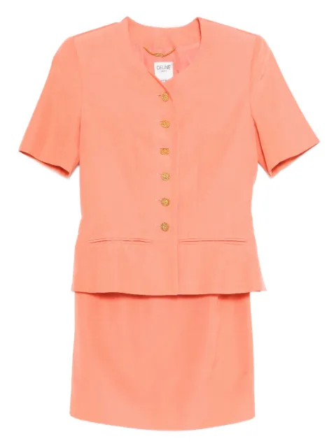 Céline Pre-Owned طقم بدلة بجاكيت وتنورة من عقد 1990-2000