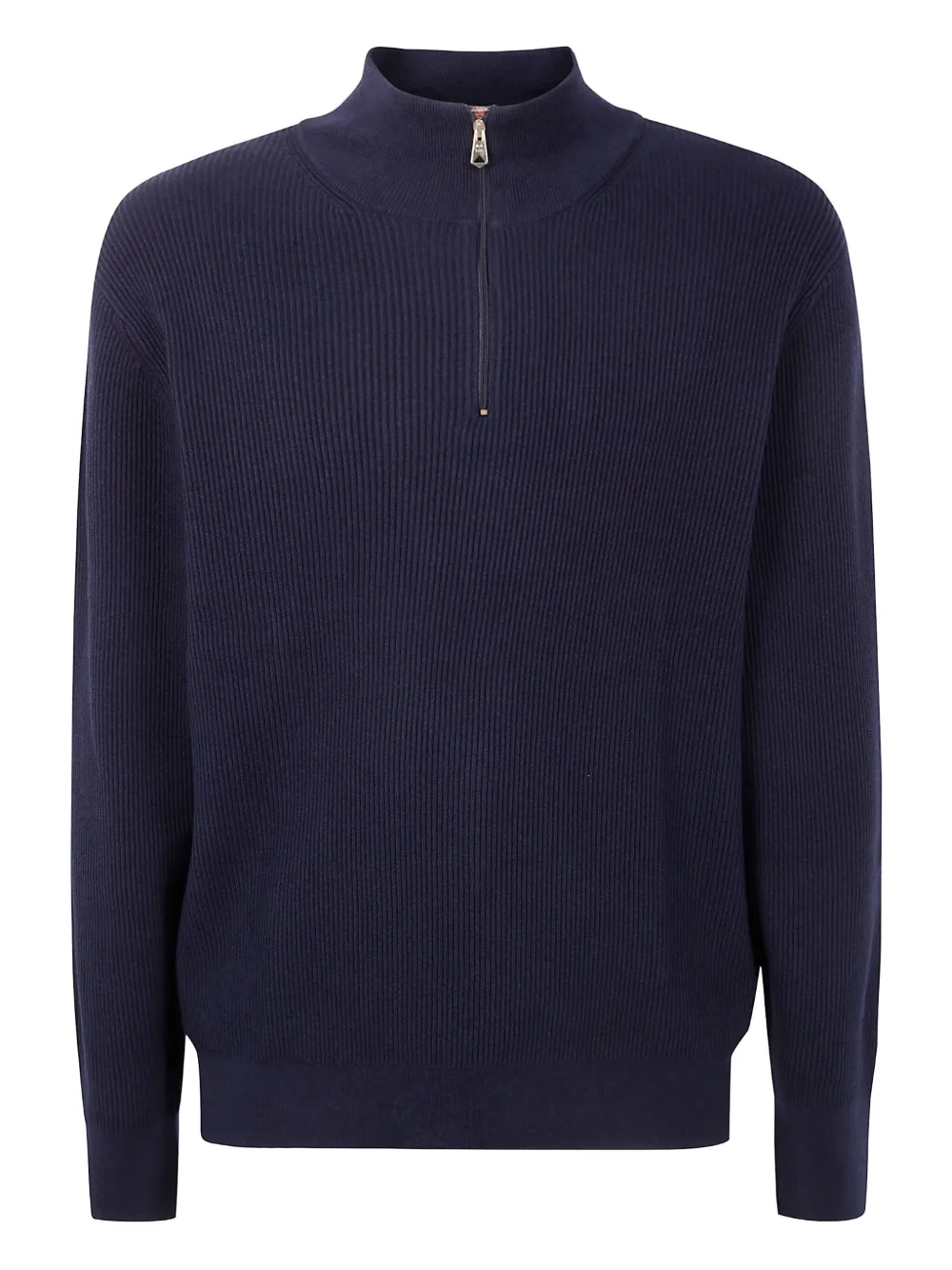 Paul Smith Geribbelde trui met ritshals Blauw