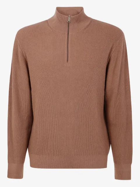 Paul Smith ribbed zip-neck sweater