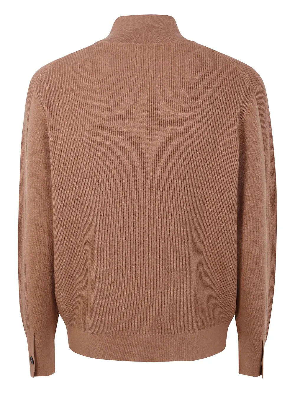 Paul Smith Geribbelde trui met ritshals Bruin