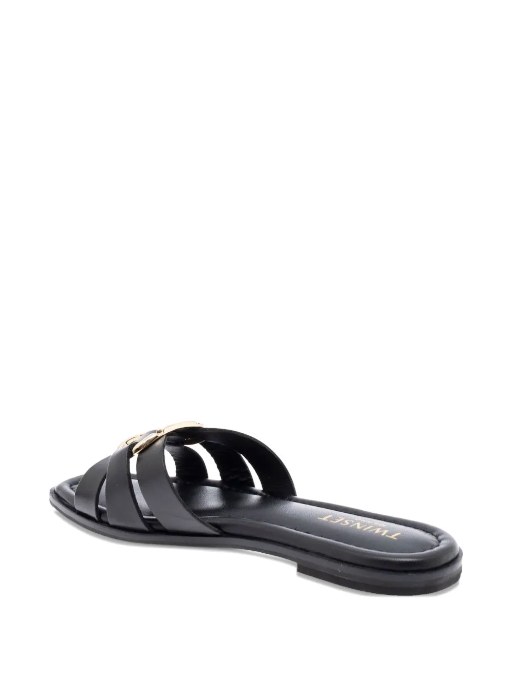 TWINSET leather sandals Black