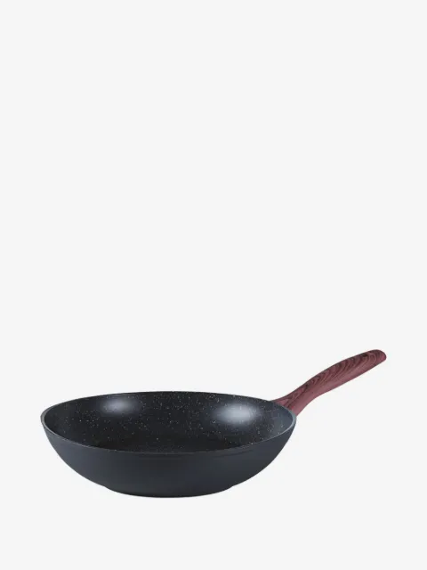Sambonet wood-handle wok