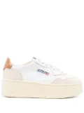 Autry leather suede panel trainers - White