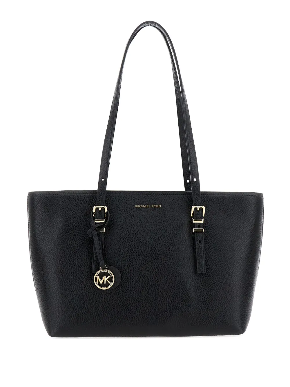 textured leather tote bag