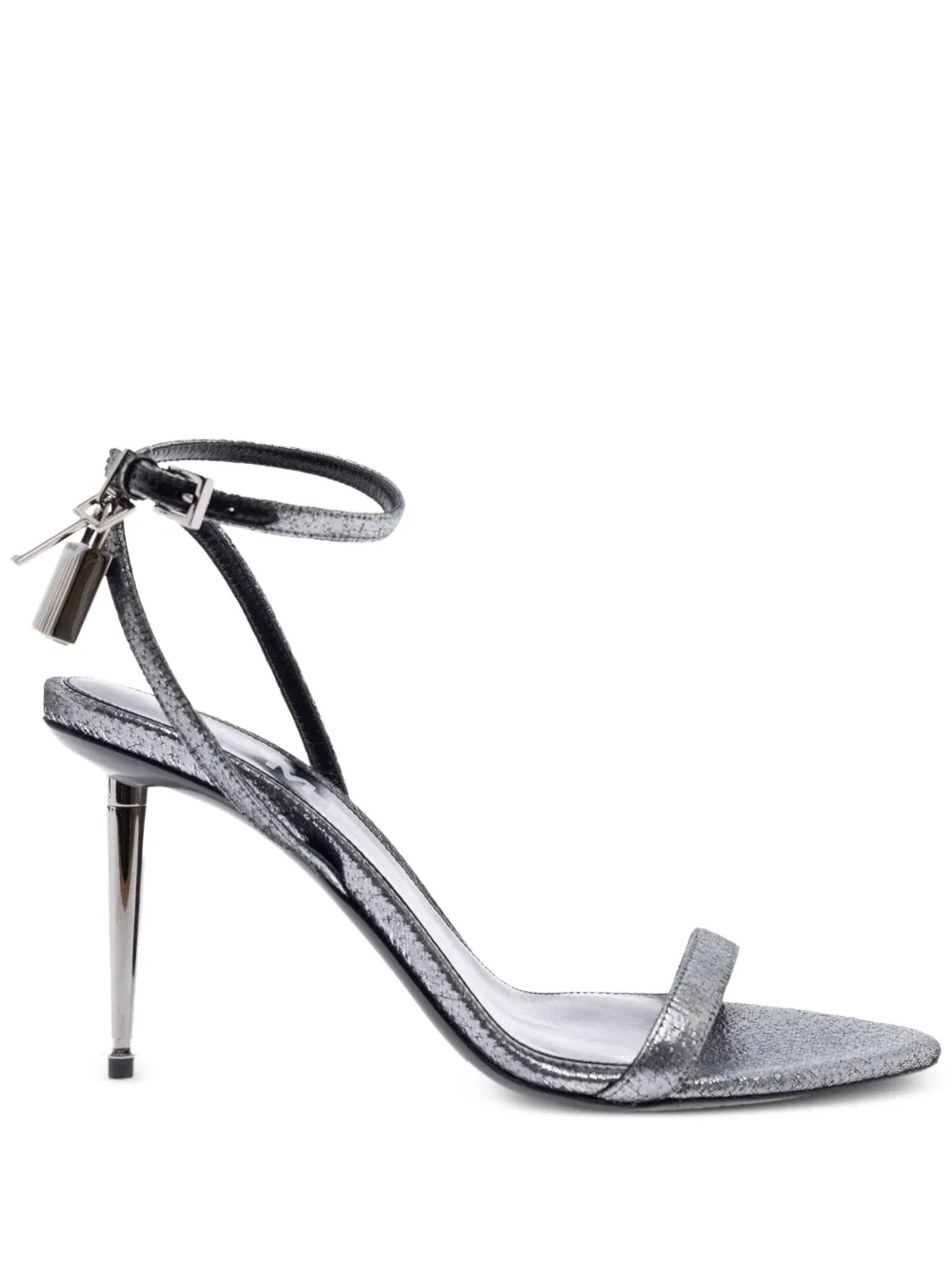 TOM FORD metallic heeled sandals Silver