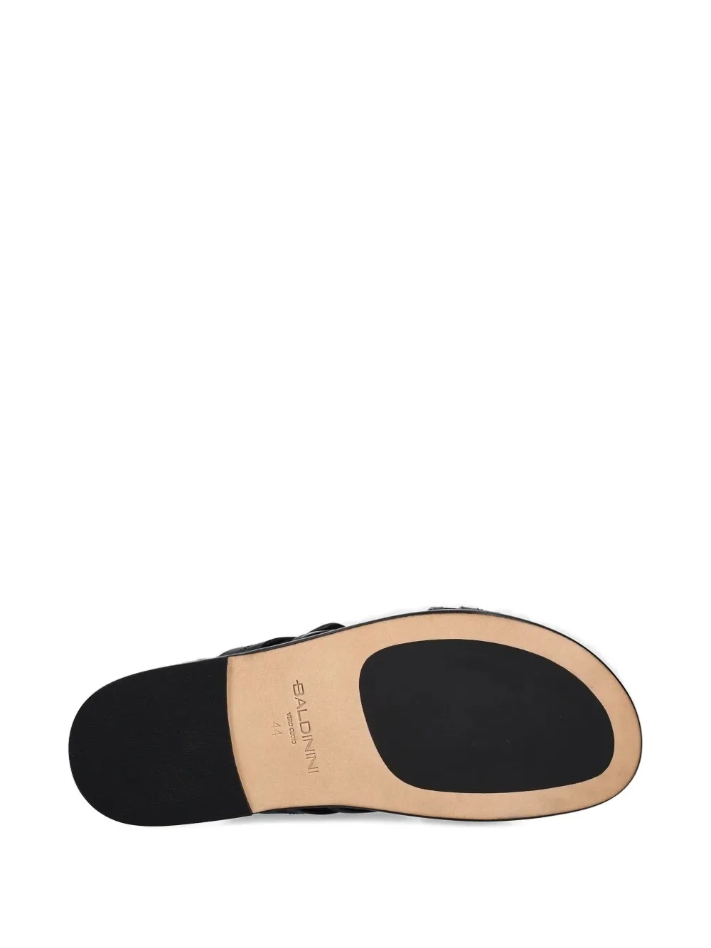 Baldinini crossed-strap leather sandals Black