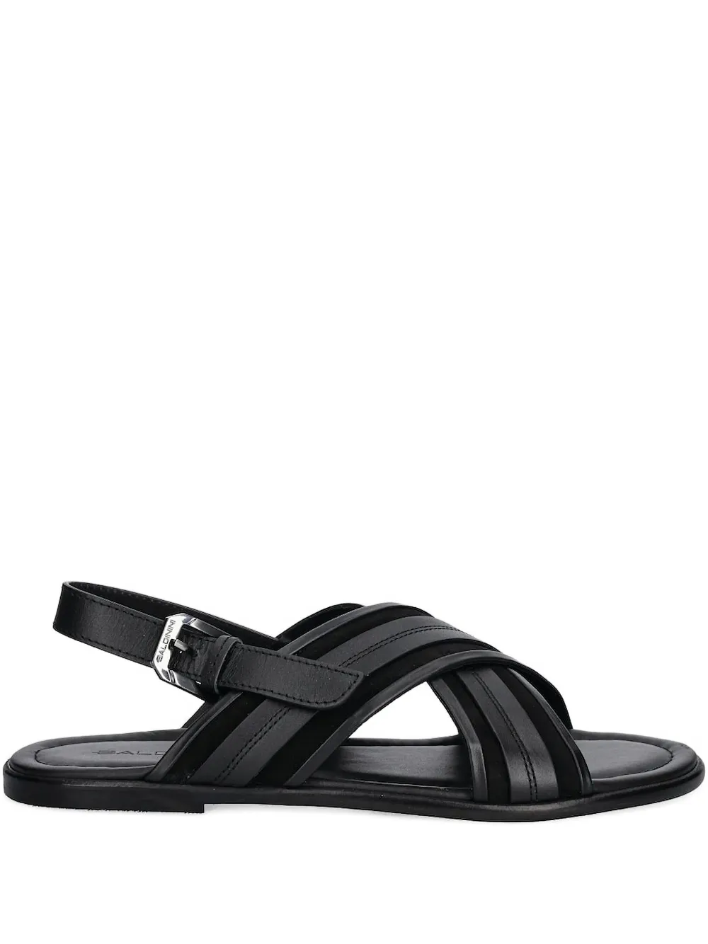 Baldinini crossed-strap leather sandals | Black | Image 1