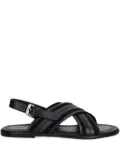 Baldinini crossed-strap leather sandals - Black