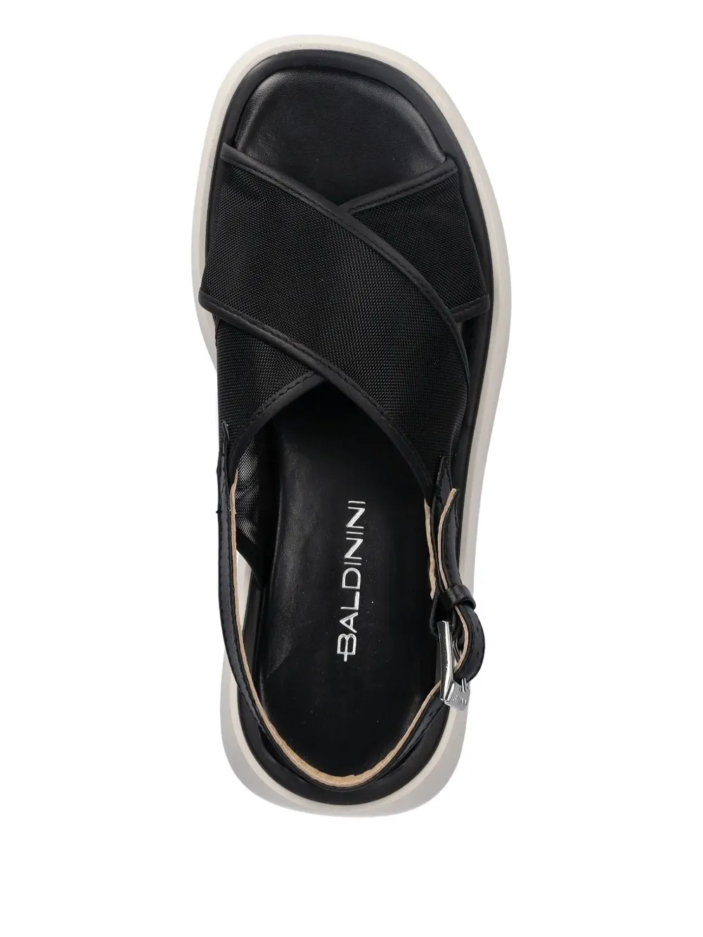 Baldinini Cross-strap Platform Sandals In Black