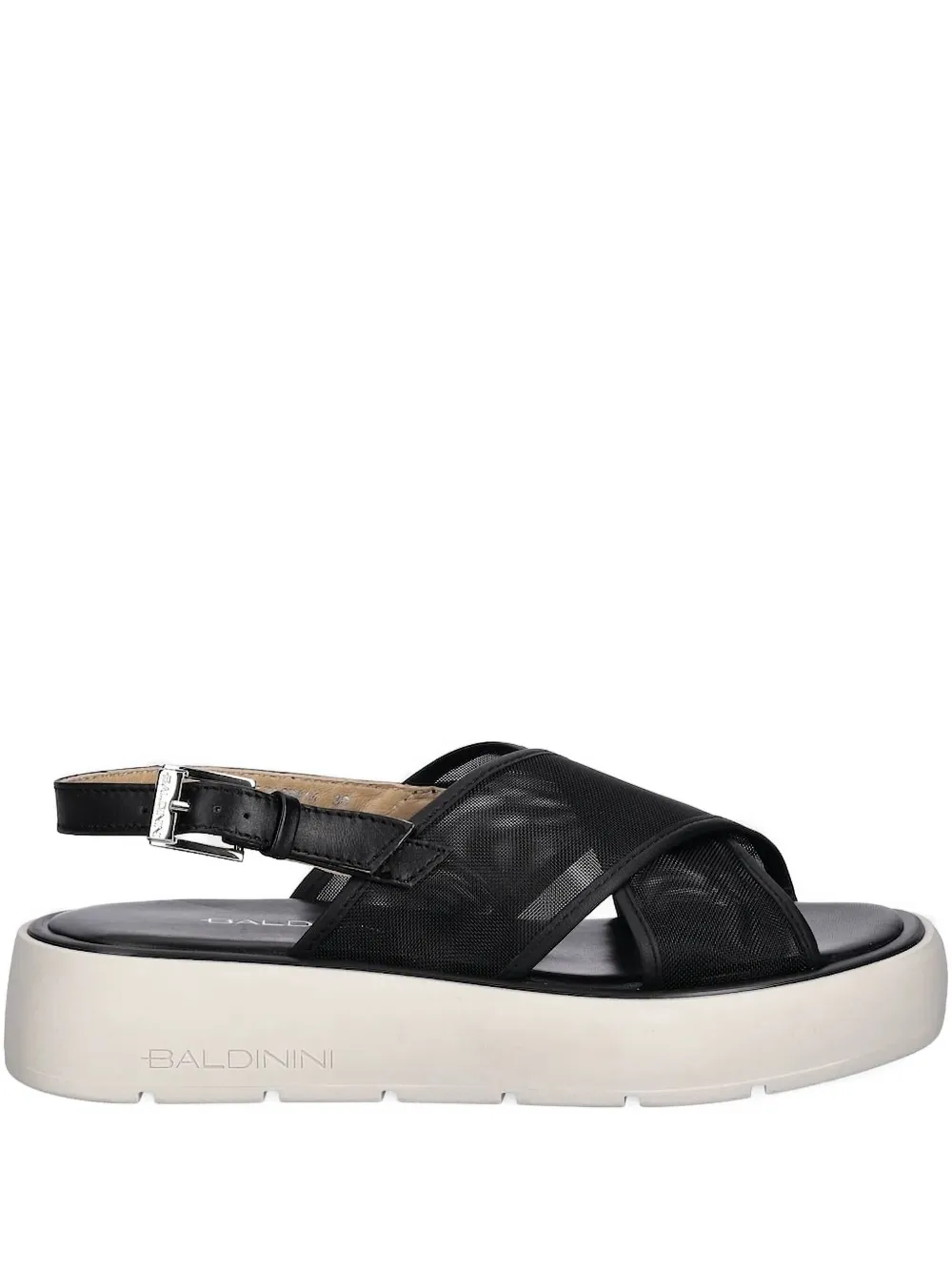 Baldinini Cross-strap Platform Sandals In Black