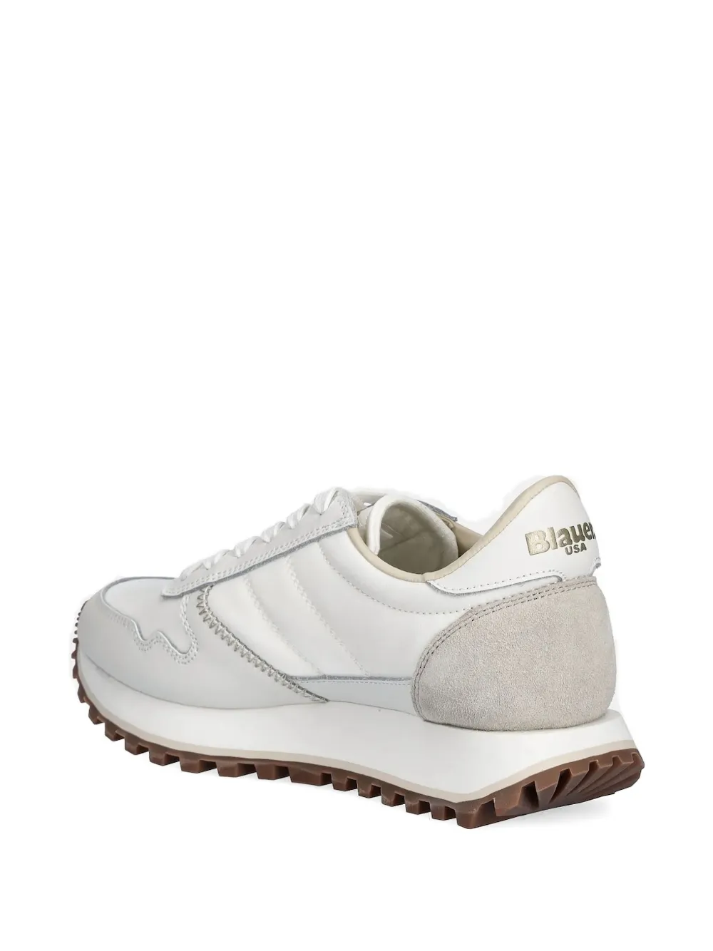 Blauer Logo-detail Leather Sneakers In White