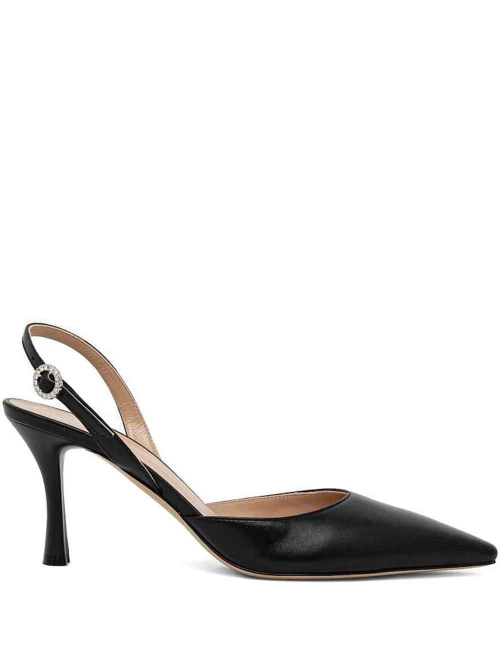 Baldinini crystal-embellished slingback pumps Black