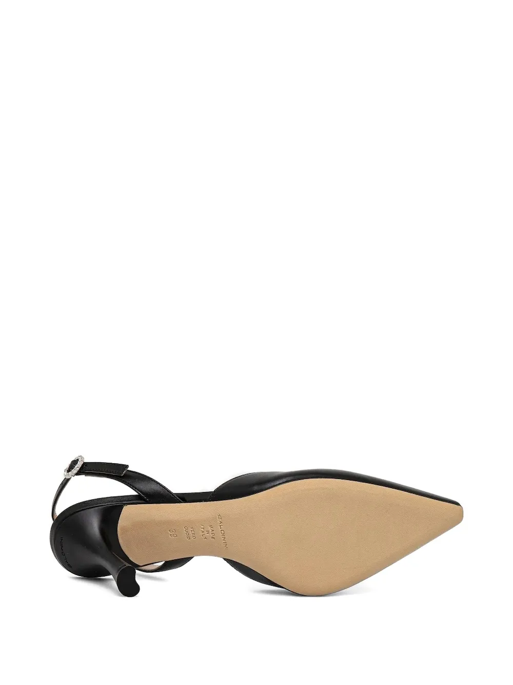 Baldinini crystal-embellished slingback pumps Black