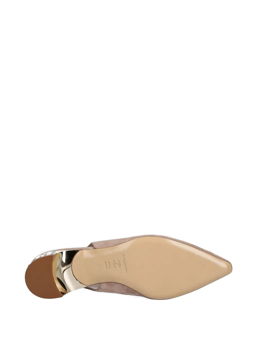 Baldinini embellished slingback flat pumps Neutrals