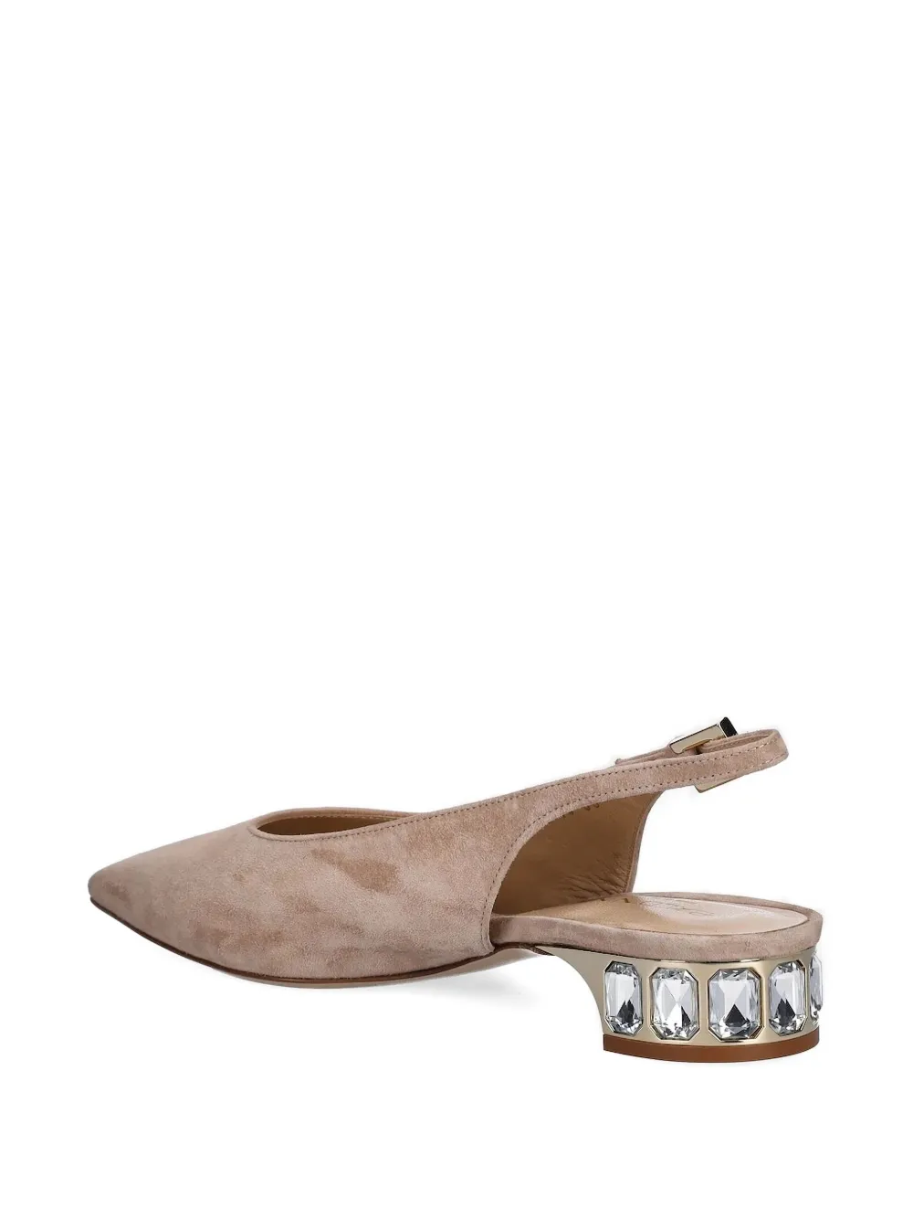 Baldinini embellished slingback flat pumps Neutrals