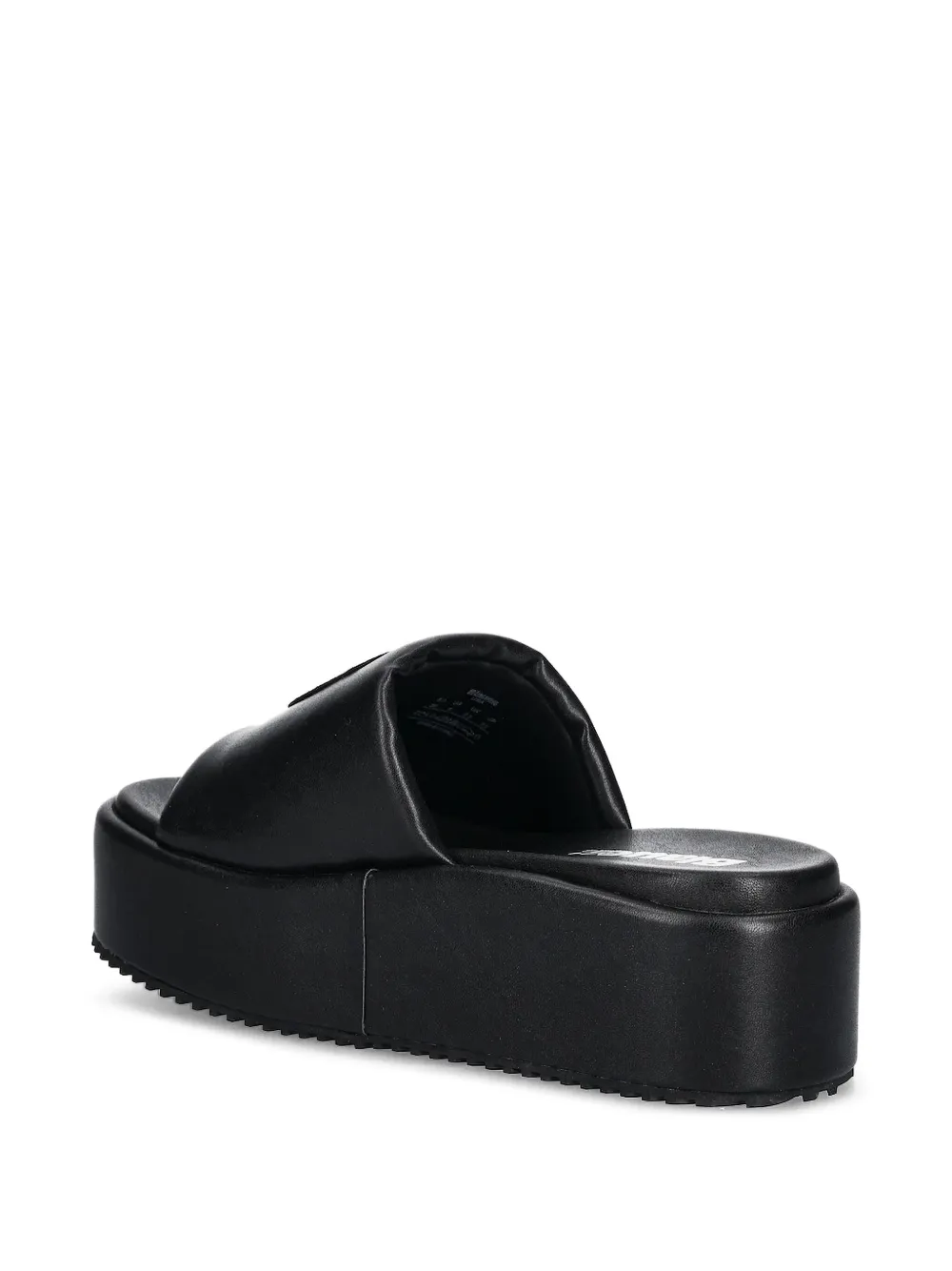 Blauer Verfraaide slippers met plateauzool Zwart