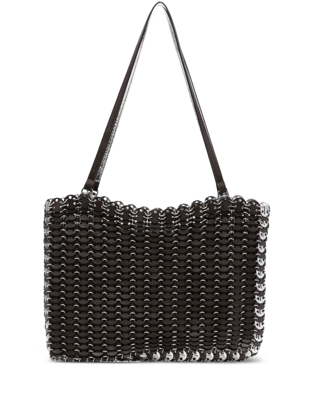 Rabanne chain-link leather tote bag Bruin