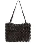 Rabanne chain-link leather tote bag - Brown