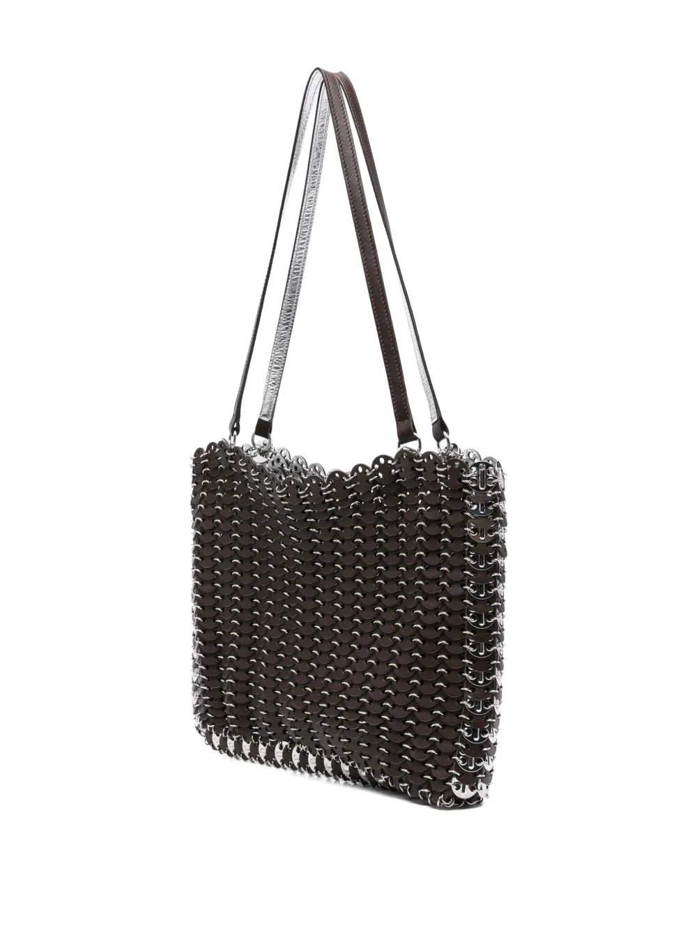 Rabanne chain-link leather tote bag Bruin