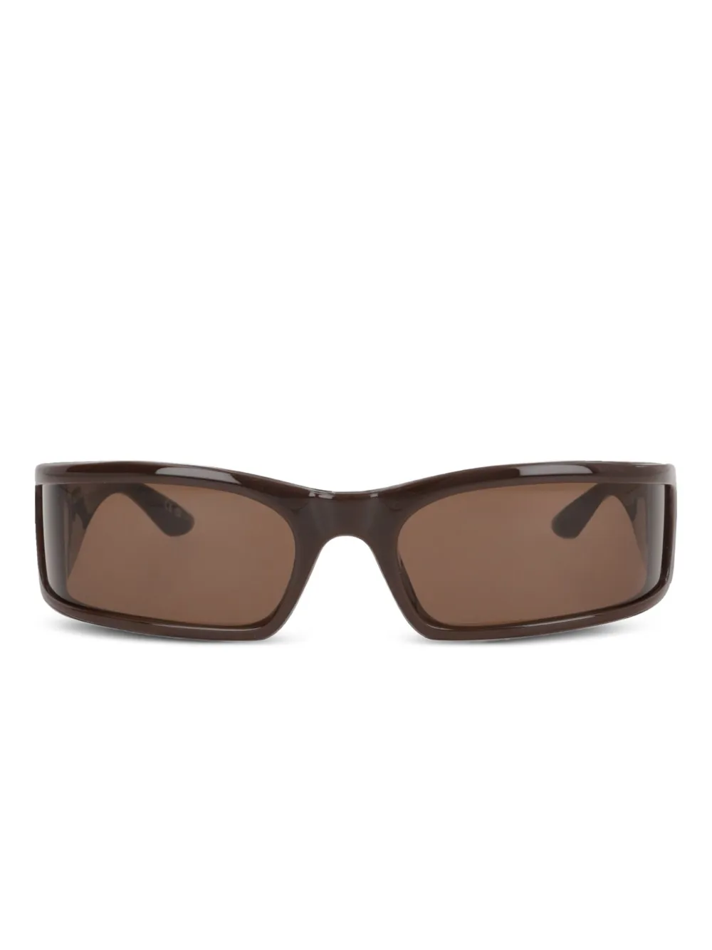 Balenciaga Eyewear Zonnebril met rechthoekig montuur en BB-logo Bruin
