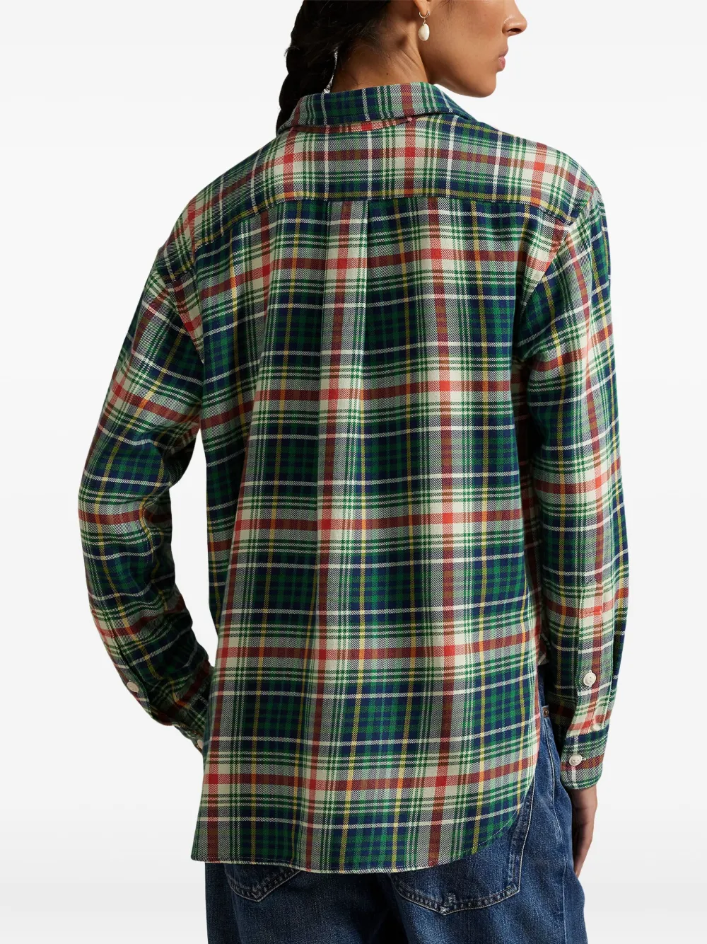 Polo Ralph Lauren Plaid-pattern Cotton Shirt In Green