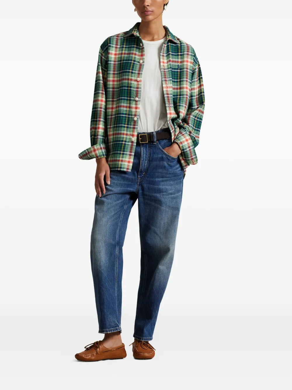 Polo Ralph Lauren Plaid-pattern Cotton Shirt In Green