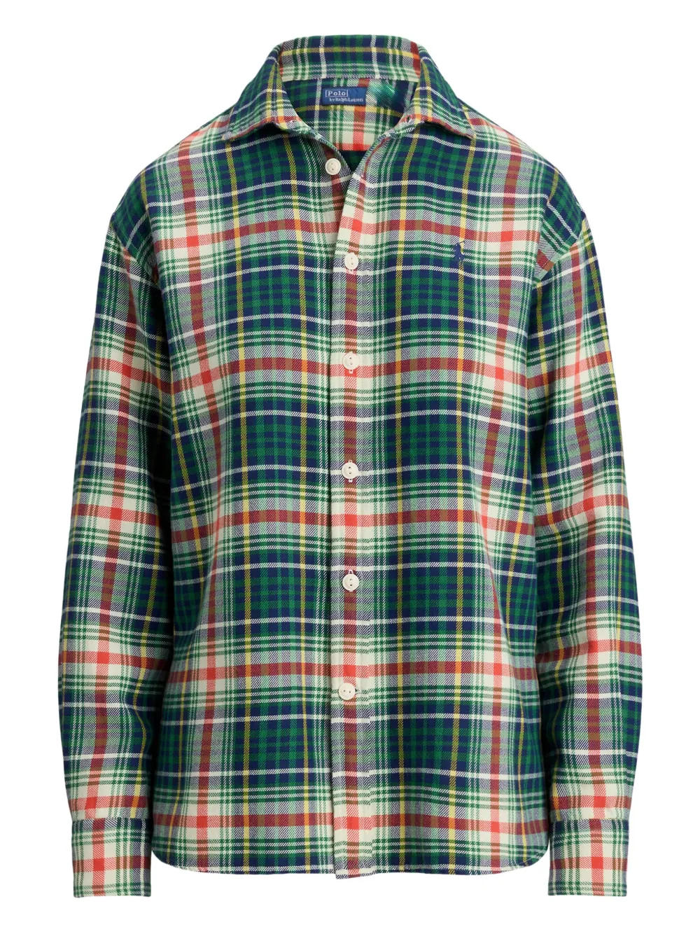 Polo Ralph Lauren Plaid-pattern Cotton Shirt In Green