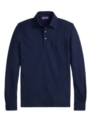 Ralph Lauren Purple Label ファインニット ポロシャツ | ブルー