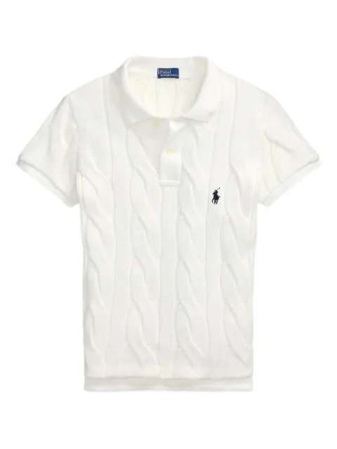 Polo Ralph Lauren توب بولو بحياكة الضفيرة