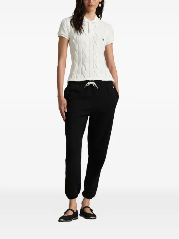 Polo Ralph Lauren cable-knit Polo Top White FARFETCH TH