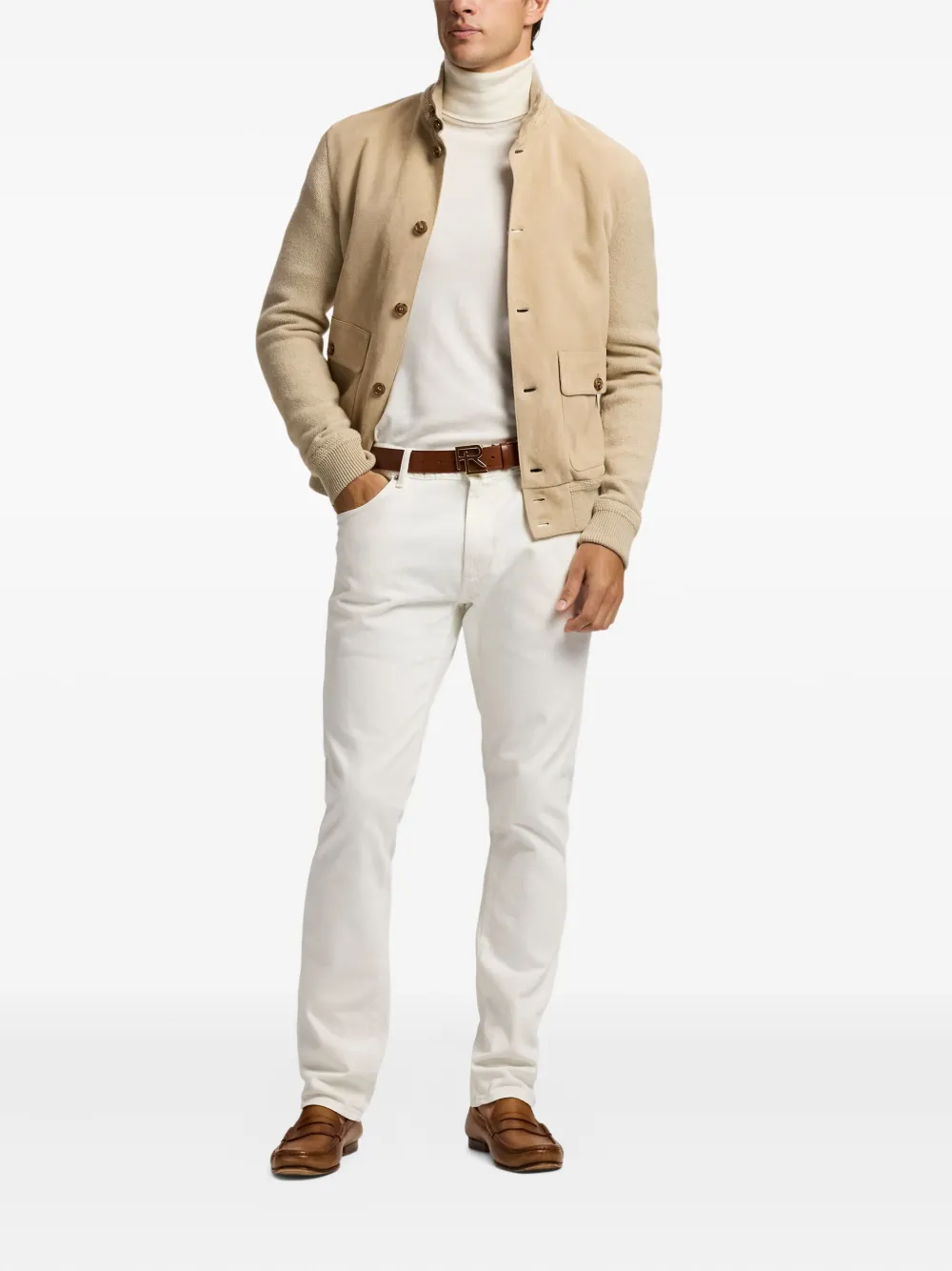 Ralph Lauren Purple Label Coltrui met lange mouwen - Beige
