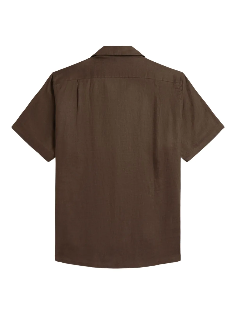 Ralph Lauren Purple Label Linnen overhemd met korte mouwen - Bruin